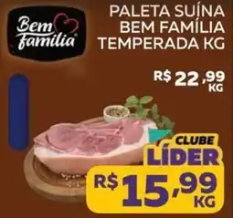 Lider Atacadista Paleta suína bem família temperada oferta