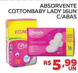 Lider Atacadista Absorvente cottonbaby lady oferta