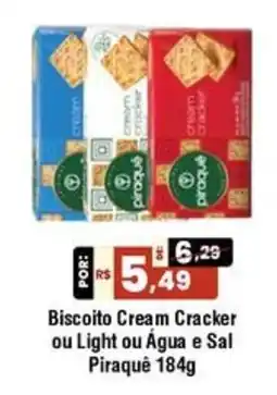Royal Supermercados Biscoito cream cracker ou light ou água e sal oferta