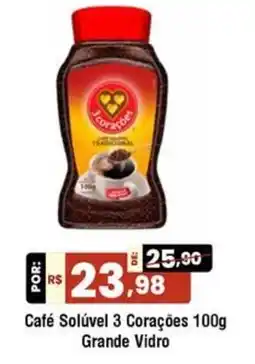 Royal Supermercados Café Solúvel 3 Corações oferta