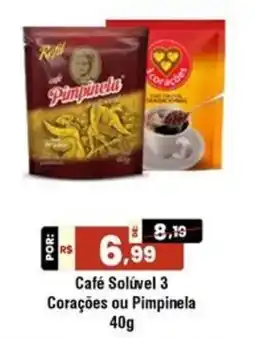 Royal Supermercados Café Solúvel 3 Corações ou Pimpinela oferta