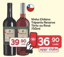 Supermercados Princesa Vinho chileno tripantu reserva tinto ou rosé oferta