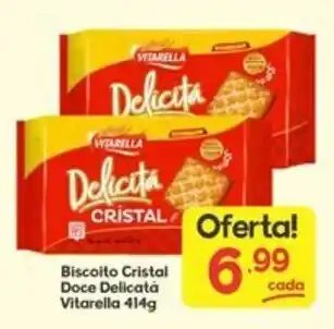 Biscoito Cristal Doce Delicatá Vitarella