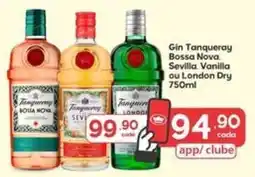 Supermercados Princesa Gin Tanqueray Bossa Nova Sevilla Vanilla ou London Dry oferta