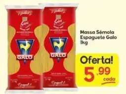 Supermercados Princesa Massa Sêmola Espaguete Galo oferta