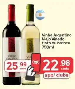Supermercados Princesa Vinho Argentino Viejo Vinedo tinto ou branco oferta