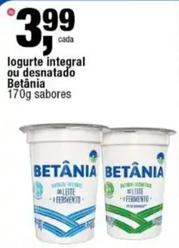 Frangolândia logurte integral ou desnatado betânia oferta