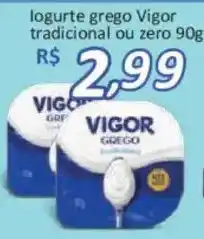 Logurte grego vigor tradicional ou zero