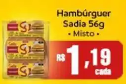 Frangolândia Hambúrguer Sadia 56g oferta