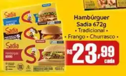 Frangolândia Hambúrguer Sadia 672g oferta