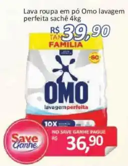 Supermercados Savegnago Lava roupa em pó Omo lavagem perfeita oferta