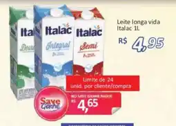 Supermercados Savegnago Leite longa vida italac oferta