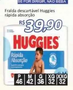 Supermercados Savegnago Fralda descartável huggies rápida absorção oferta