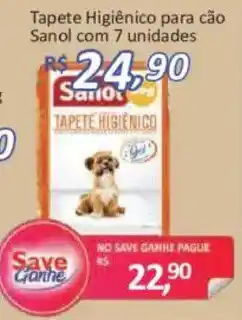 Supermercados Savegnago Tapete higiênico para cão sanol oferta