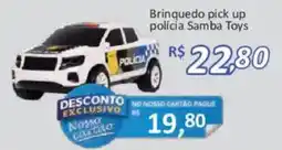 Supermercados Savegnago Brinquedo pick up polícia Samba Toys oferta
