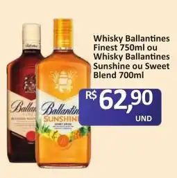 Paulistão Supermercados Whisky Ballantines Finest ou Whisky Ballantines Sunshine ou Sweet Blend oferta