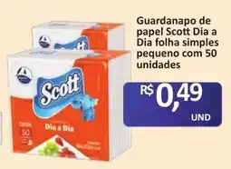 Paulistão Supermercados Guardanapo de papel Scott Dia a Dia folha simples pequeno oferta