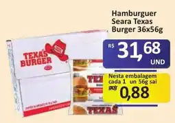 Paulistão Supermercados Hamburguer Seara Texas Burger oferta