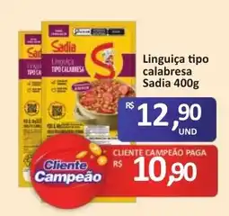 Paulistão Supermercados Linguiça tipo calabresa oferta
