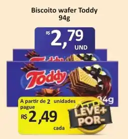 Paulistão Supermercados Biscoito wafer toddy oferta