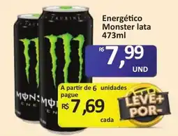 Paulistão Supermercados Energético Monster lata oferta