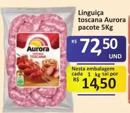 Paulistão Supermercados Linguiça toscana aurora oferta