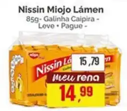 Supermercados Rena Nissin Miojo Lámen Galinha Caipira oferta