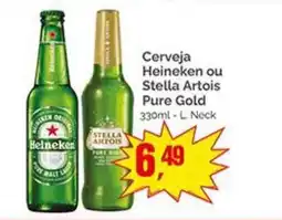 Supermercados Rena Cerveja heineken ou stella artois pure gold oferta