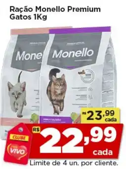 Rede Vivo Ração Monello Premium Gatos oferta
