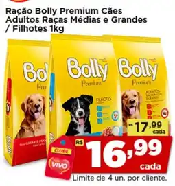Rede Vivo Ração Bolly Premium Cães Adultos Raças Médias e Grandes / Filhotes oferta