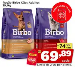 Rede Vivo Ração Birbo Cães Adultos oferta