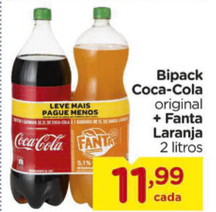 Carrefour Bipack Coca Cola + Fanta Laranja 2L oferta