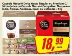 Rede Supermarket Cápsula Nescafé Dolce Gusto Regular ou Premium C/ 10 Unidades ou Cápsula Nescafé Compatível Nespresso oferta