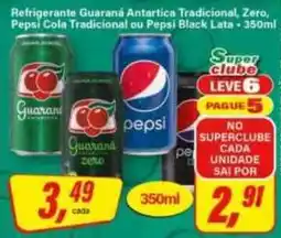 Rede Supermarket Refrigerante Guaraná Antarctica Tradicional, Zero, Pepsi Cola Tradicional ou Pepsi Black Lata oferta