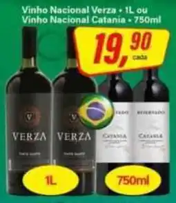 Rede Supermarket Vinho Nacional Verza ou Vinho Nacional Catania oferta