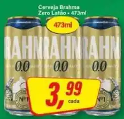 Rede Supermarket Cerveja Brahma Zero Latão oferta
