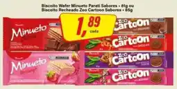 Rede Supermarket Biscoito wafer minueto parati sabores oferta