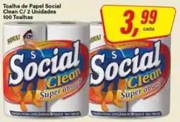 Rede Supermarket Toalha de papel social clean oferta
