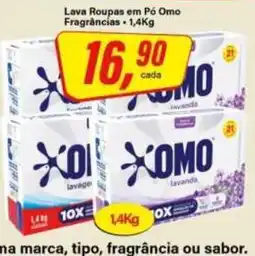 Rede Supermarket Lava Roupas em Pó Omo Fragrâncias oferta
