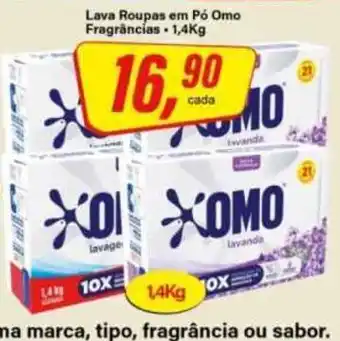 Lava Roupas em Pó Omo Fragrâncias
