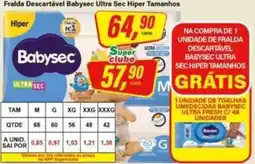 Rede Supermarket Fralda descartável babysec ultra sec hiper tamanhos oferta
