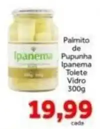 Shibata Supermercados Palmito de Pupunha Ipanema Tolete Vidro oferta