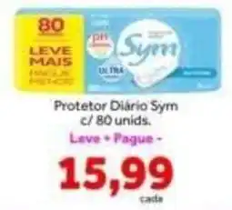 Shibata Supermercados Protetor Diário Sym oferta