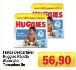 Spani Atacadista Fralda descartável huggies rápida absorção oferta