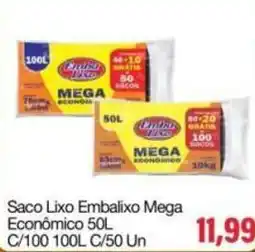 Spani Atacadista Saco Lixo Embalixio Mega Econômico oferta
