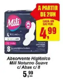 Negreiros Absorvente Higiénico Mili Noturno Suave oferta