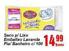 Negreiros Saco p/ Lixo Embalixxo Lavanda Pia/ Banheiro c/ 100 oferta