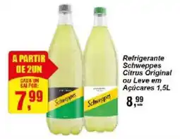 Negreiros Refrigerante Schweppes Citrus Original ou Leve em Agícares oferta