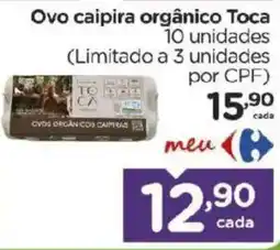 Carrefour Ovo caipira orgânico toca oferta