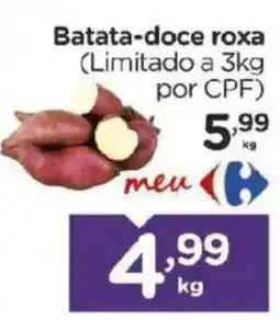 Carrefour Batata-doce roxa oferta